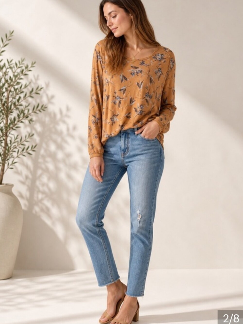 Free People Fanta Top in Goldenrod sz XS - Picture 4 of 9